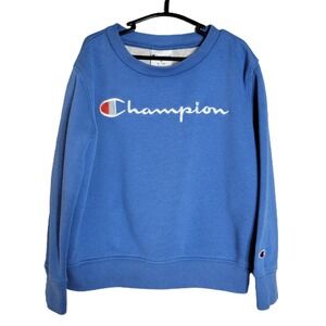 Champion Boys Blue Embroidered Logo Crewneck Sweatshirt Size‎ 5 C733LK004
